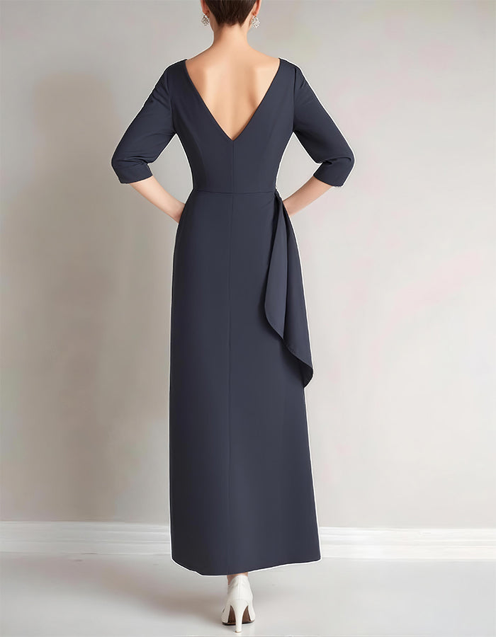 Red off-shoulder midi dress and mermaid two-piece set for women by FJØRNA, showing the stylish, fitted design and elegant fabric.