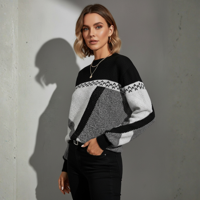 Women's Geometric Pattern Sweater
