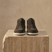 FJØRNA men's suede slip-on loafers with a sleek, casual design, featuring a classic rounded toe and stylish stitching.