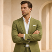 FJØRNA men's two-piece suit set featuring a tailored blazer and matching trousers, stylish and formal for professional or special occasions.
