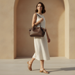 FJØRNA women's large travel tote bag with spacious interior and sturdy handles, ideal for everyday use and travel.