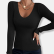 Slim Fit Ribbed Top V-Neck - 2