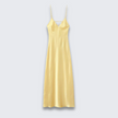 Isabella - Sunny Straps Satin Butter Yellow Dress