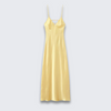 Isabella - Sunny Straps Satin Butter Yellow Dress