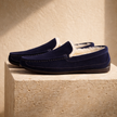 FJØRNA men's wool slippers, cozy and soft shoes for men, featuring a warm knitted design and slip-on style.