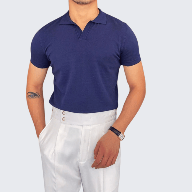James - OLD MONEY V Collar Polo Shirt