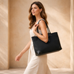 FJØRNA women's school tote bag with sturdy handles and spacious interior, ideal for carrying books and daily essentials.