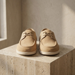 FJØRNA men's red lace-up shoes with intricate lace details and a stylish design, perfect for formal or casual wear.
