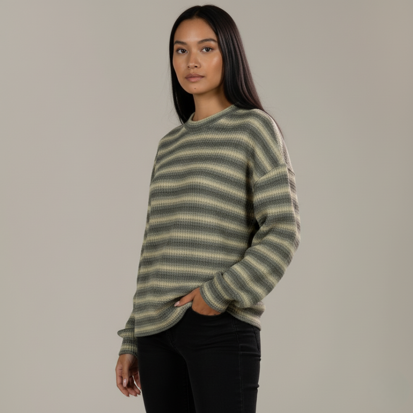 Striped Knitted Pullover Sweater