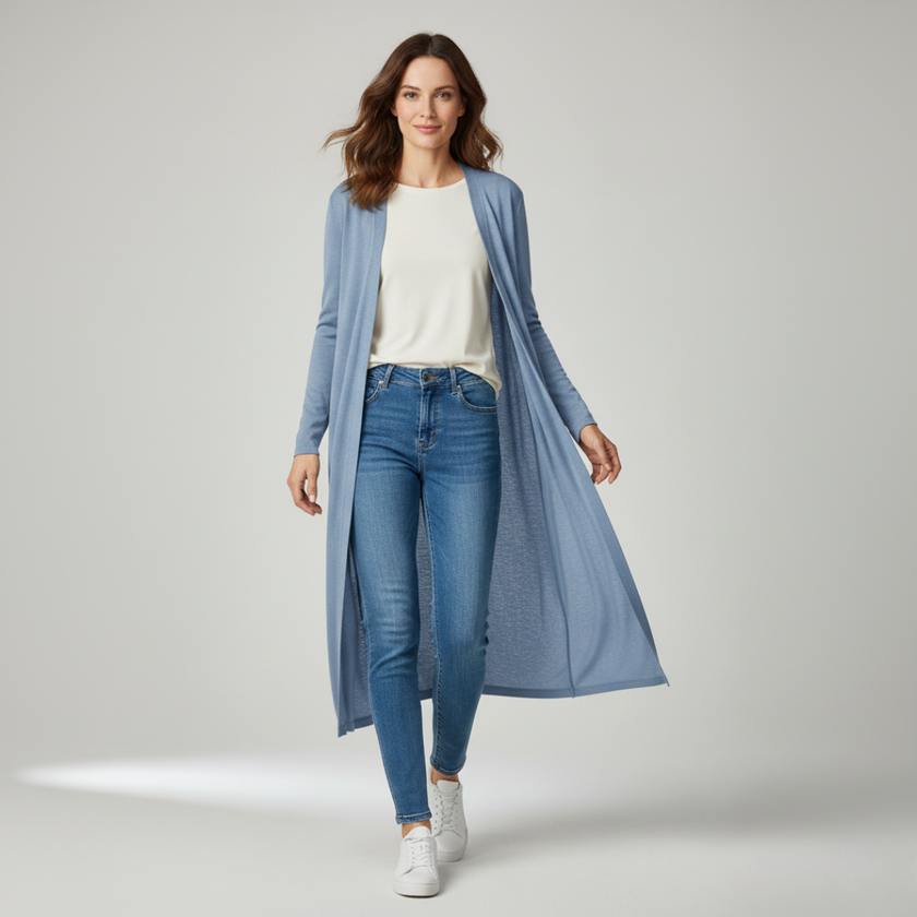 Cozy Knit Cardigan Sweater White