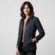 Women's Quilted Button-Up Jacket -  Lightweight, Stylish Outerwear for All Seasons