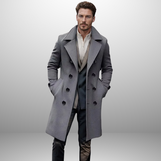 Mason – Men’s Double Breasted Mid-Length Coat | Casual Elegance