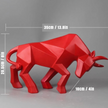 Geometric Bull Sculpture – Modern Art Decor for Home or Office, Unique Design Symbolizing Strength and Courage - 2