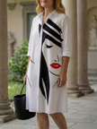 FJØRNA women's summer print wrap dress with floral pattern, lightweight fabric, and elegant fit, ideal for warm-weather wear.