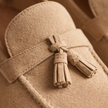 FJØRNA men's suede shoes featuring a classic design with brown suede material and lace-up closure.
