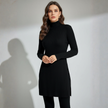 Women's Ribbed Turtleneck Tunic Sweater
