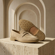 FJØRNA men's suede slip-on loafers with breathable design, stylish and comfortable shoes for casual or formal wear.