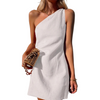 Zara | One-Shoulder Linen Mini Dress