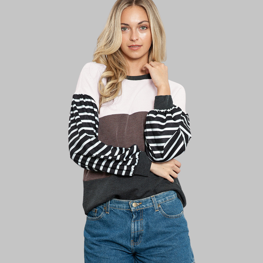 Striped Knit Pullover