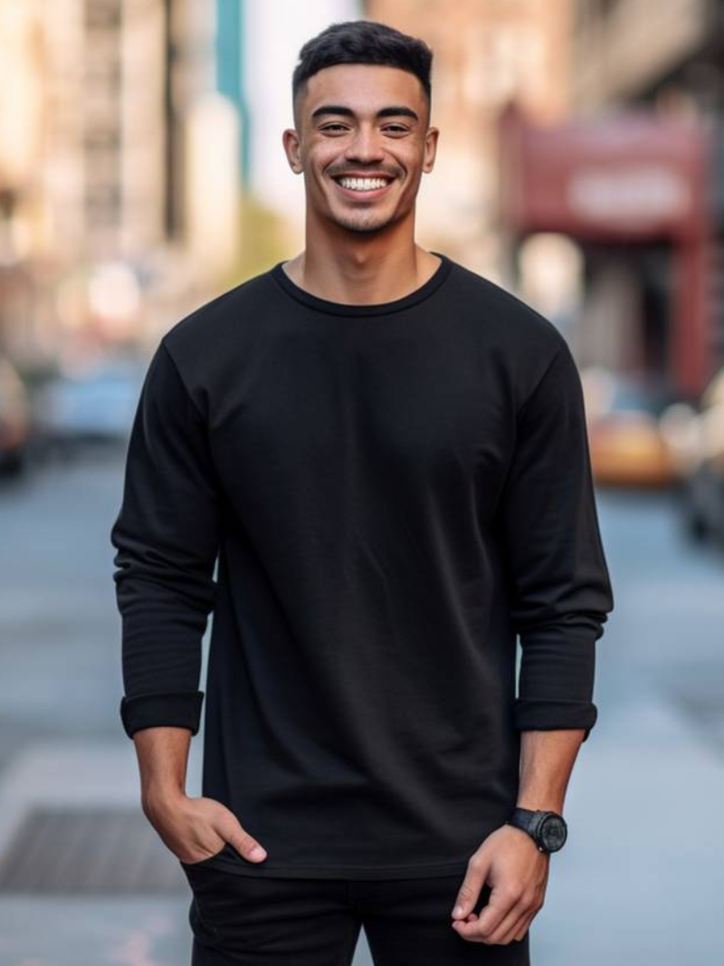 Classic Long Sleeve T-Shirt Cotton - 3