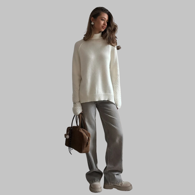 Emma – Black Turtleneck Women’s - Cozy/Oversized | Sweater