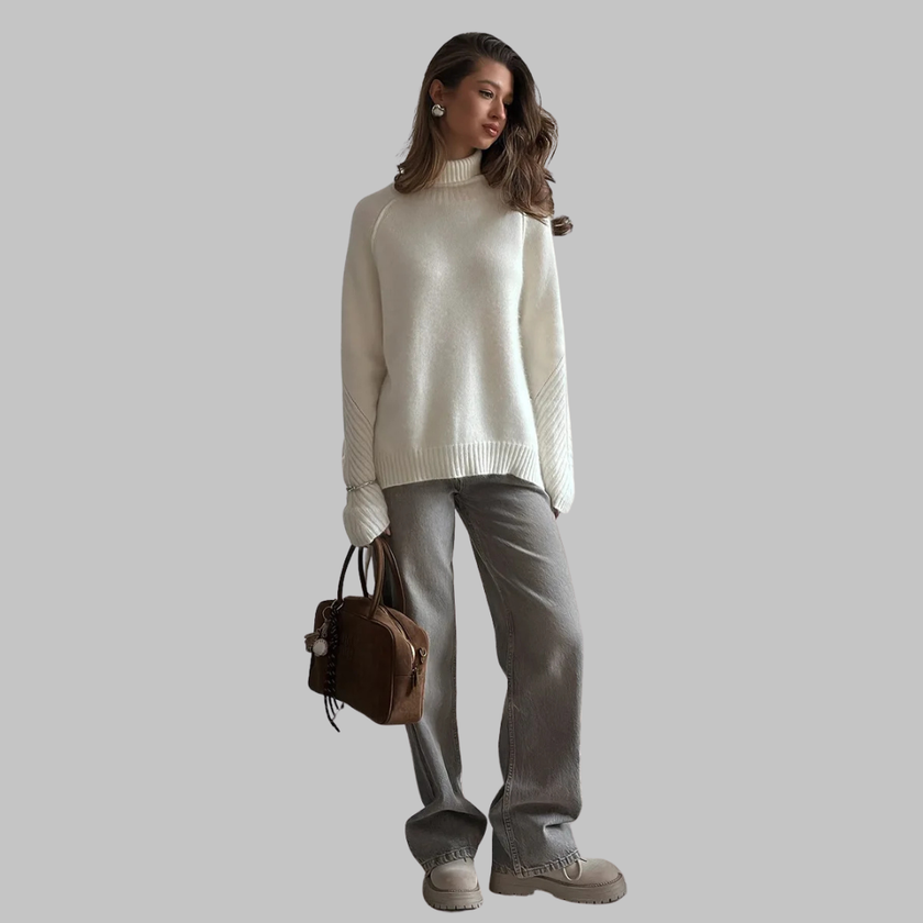 Emma – Black Turtleneck Women’s - Cozy/Oversized | Sweater