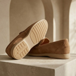 FJØRNA men's lace slip-on loafers, stylish and comfortable shoes for men, featuring a detailed lace design and classic slip-on style.