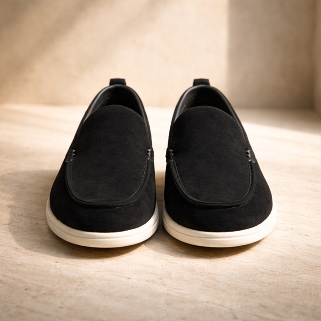 FJØRNA men's suede slip-on loafers shoes, stylish and comfortable casual footwear with a sleek design.
