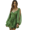 Isla | Elegant Ruffled Dress with Built-In Shorts