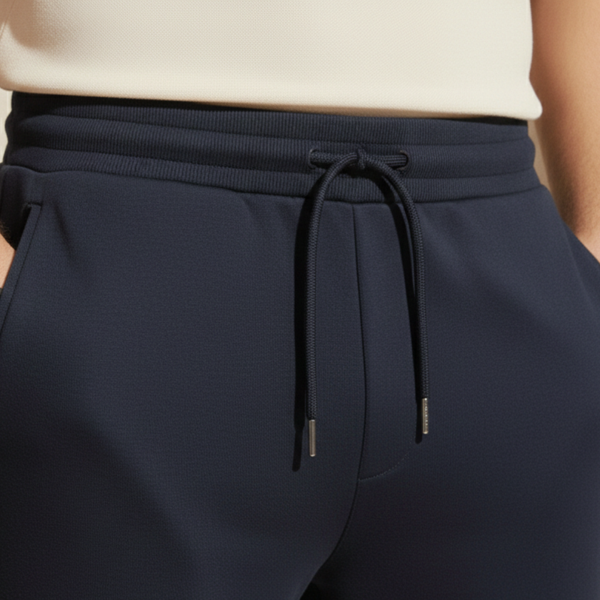 Men's FJØRNA joggers with drawstring waist, relaxed fit, comfortable pants featuring soft fabric and casual style.