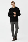 Men's Black Cable Knit Jumper – Cozy Knitwear for Autumn Winter - 3