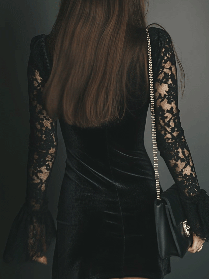 Velvet Mini Dress | Evening Dress
