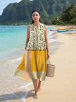 FJØRNA women's summer midi dress with polka dots, sleeveless design, lightweight fabric, perfect for warm-weather wear
