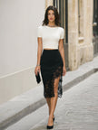 Cream Lace Dress | Evening Dress