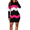 Printed Sheath Dress Black Plus Size