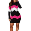 Printed Sheath Dress Black Plus Size