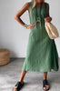 Maya | Casual Cotton And Linen Solid Color Pocket Long Sleeveless Dress