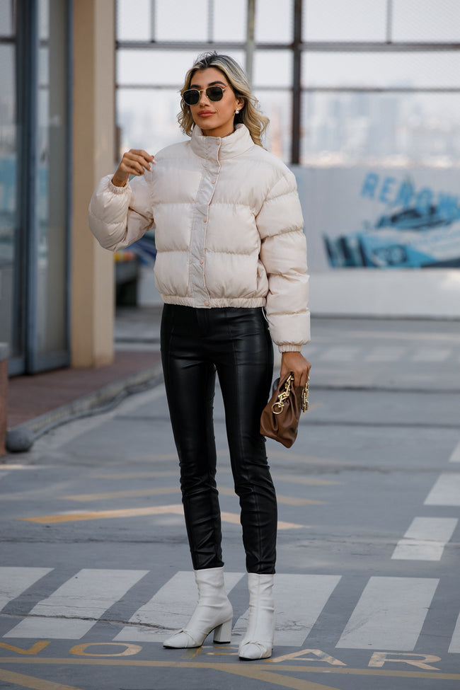 Casual Warm Coat Black Size L