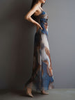 Chiffon Maxi Dress Retro For Women