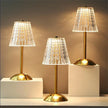 Alise - Golden Crystal Rechargeable Table Lamp