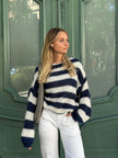 Linde | Women's Striped Knit Sweater