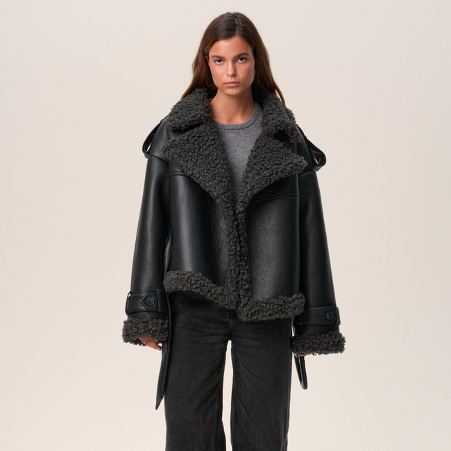 Tailored Shearling Winter Coat - 2