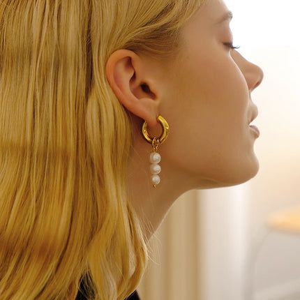 Uneven Pearl Drop Earrings