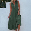 FJØRNA summer casual wedding dress with lightweight fabric and elegant design, perfect for outdoor wedding occasions.