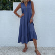 FJØRNA casual summer wedding dress with lightweight fabric and elegant design, perfect for outdoor or casual wedding occasions.