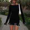 FJØRNA white hem mini dress, stylish and lightweight, featuring a chic short dress design perfect for warm weather.