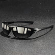 FJØRNA polarized men's sunglasses with black frames and dark lenses, accessory for stylish sun protection.