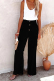 FJØRNA lightweight summer women's trousers with high waist, relaxed fit, and elastic waistband, part of the Bottom Collection.