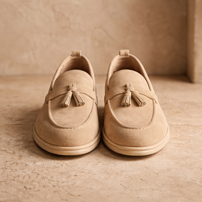 FJØRNA men's suede shoes, stylish casual footwear with a smooth suede finish and classic design, suitable for everyday wear.