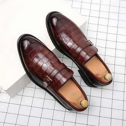 Julius | Premium Crocodile-Embossed Leather Loafers for Men